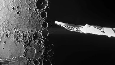 Fotografías de primer plano del polo norte de Mercurio